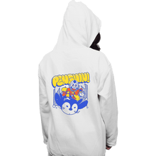 Load image into Gallery viewer, Shirts Pullover Hoodies, Unisex / Small / White Penguin Sledding
