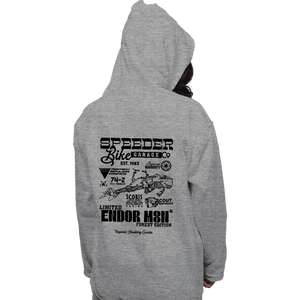 Daily_Deal_Shirts Pullover Hoodies, Unisex / Small / Sports Grey Speeder Bike Garage