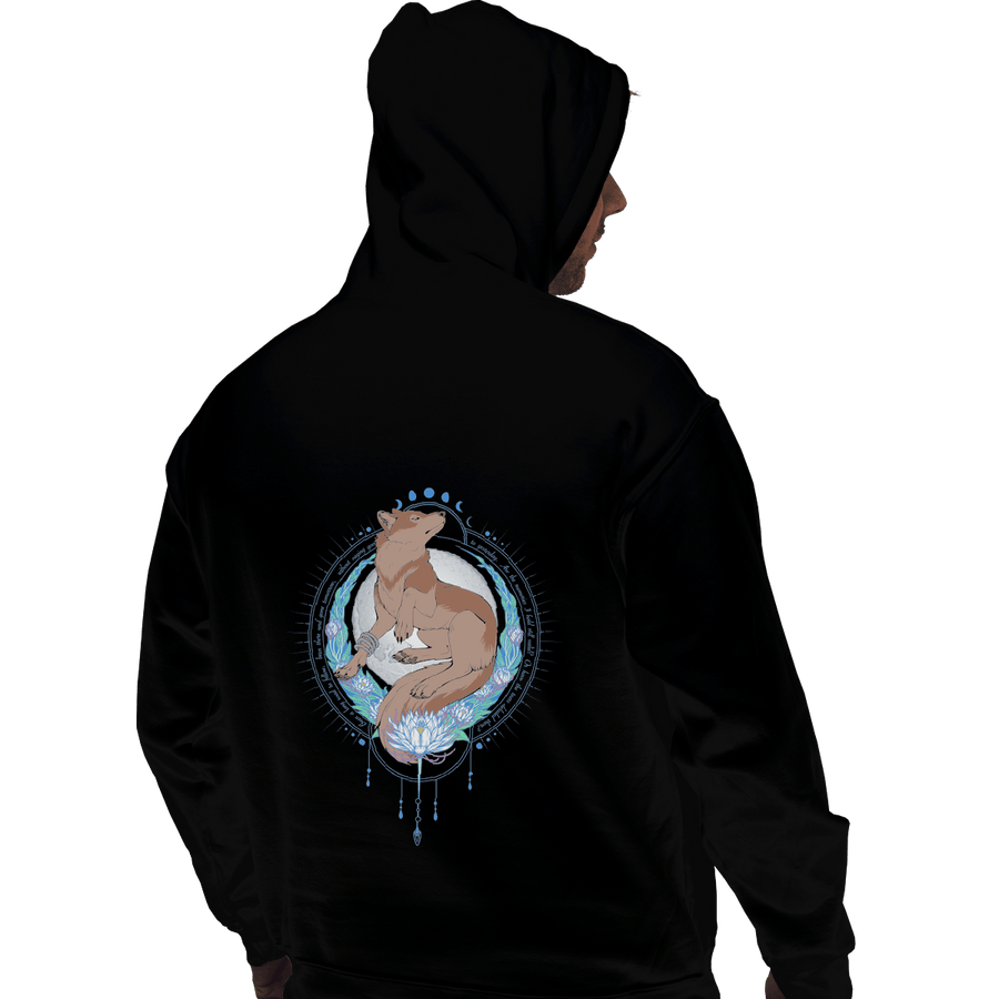 Shirts Zippered Hoodies, Unisex / Small / Black Howling Wolf