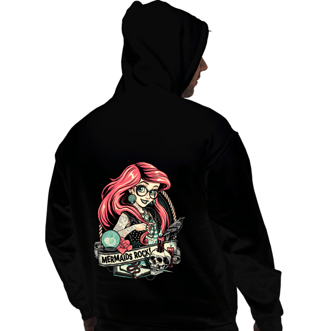 Daily_Deal_Shirts Pullover Hoodies, Unisex / Small / Black Rocker Ariel