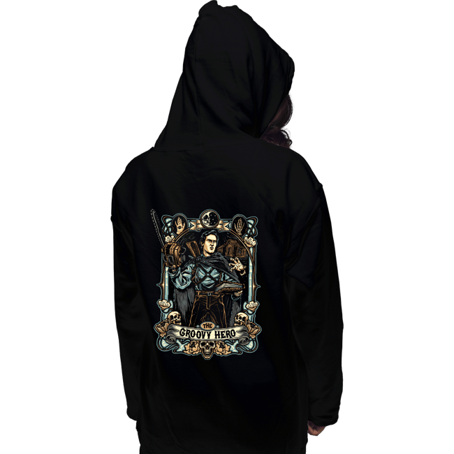 Daily_Deal_Shirts Pullover Hoodies, Unisex / Small / Black The Groovy Hero