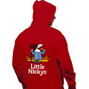 Daily_Deal_Shirts Pullover Hoodies, Unisex / Small / Red Little Nickys