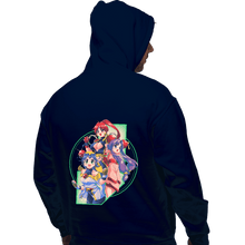 Load image into Gallery viewer, Daily_Deal_Shirts Pullover Hoodies, Unisex / Small / Navy Robot Hearts
