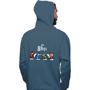 Daily_Deal_Shirts Pullover Hoodies, Unisex / Small / Indigo Blue The 8 Bits