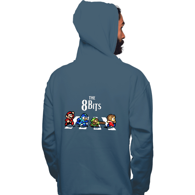 Daily_Deal_Shirts Pullover Hoodies, Unisex / Small / Indigo Blue The 8 Bits