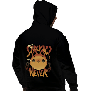 Shirts Pullover Hoodies, Unisex / Small / Black Sarcastic Cat