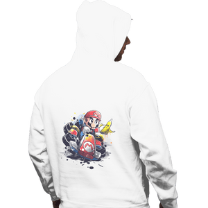 Shirts Pullover Hoodies, Unisex / Small / White Go Kart Watercolor