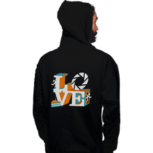 Load image into Gallery viewer, Shirts Pullover Hoodies, Unisex / Small / Black Love Portal
