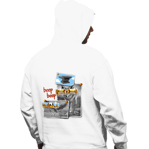 Daily_Deal_Shirts Pullover Hoodies, Unisex / Small / White Beep Beep