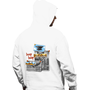 Daily_Deal_Shirts Pullover Hoodies, Unisex / Small / White Beep Beep