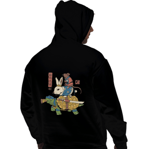 Shirts Pullover Hoodies, Unisex / Small / Black Kame, Usagi, and Ratto Ninjas