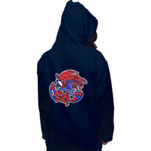 Load image into Gallery viewer, Daily_Deal_Shirts Pullover Hoodies, Unisex / Small / Navy Spider-Hog Adventure

