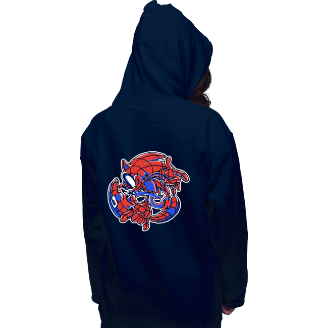 Daily_Deal_Shirts Pullover Hoodies, Unisex / Small / Navy Spider-Hog Adventure