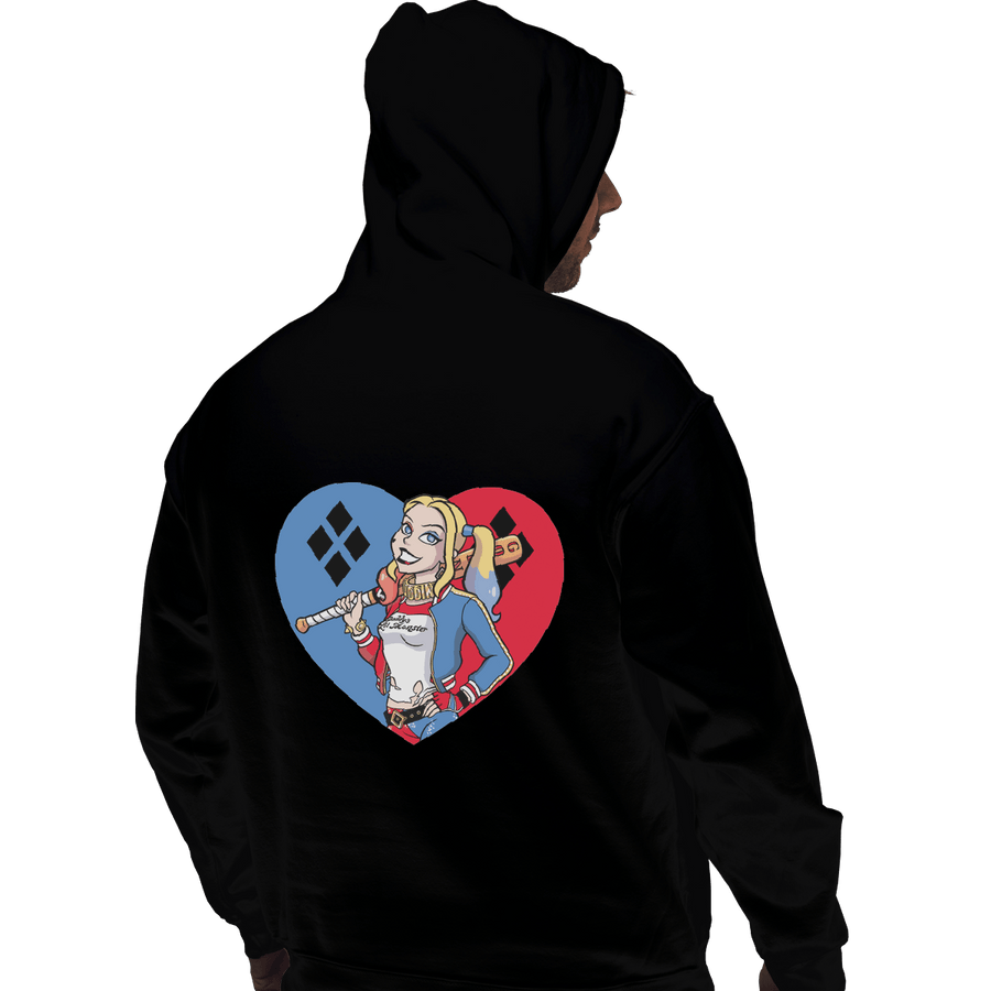 Shirts Pullover Hoodies, Unisex / Small / Black Harlequin Heart