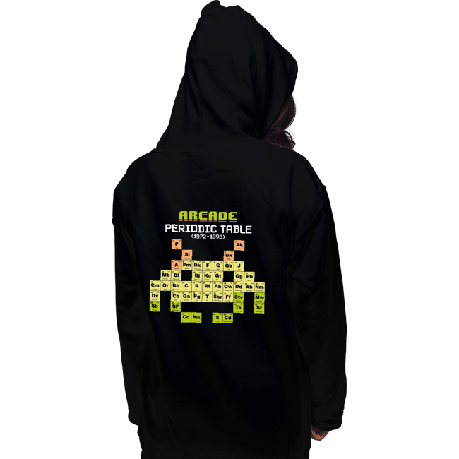 Daily_Deal_Shirts Pullover Hoodies, Unisex / Small / Black Arcade Periodic Table