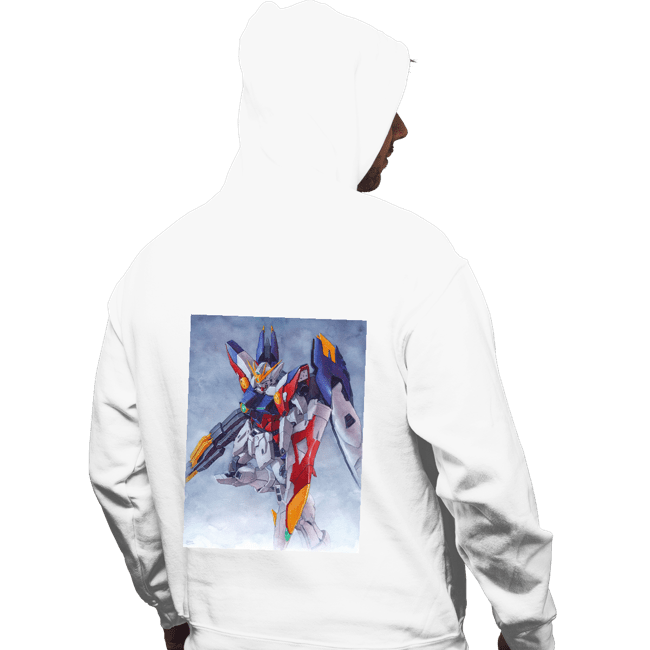 Daily_Deal_Shirts Pullover Hoodies, Unisex / Small / White Wing Zero Watercolor