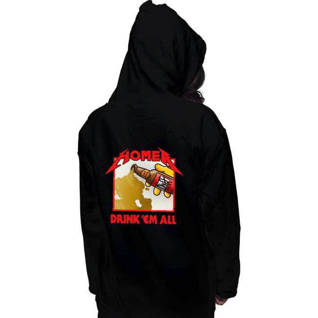 Daily_Deal_Shirts Pullover Hoodies, Unisex / Small / Black Drink 'Em All