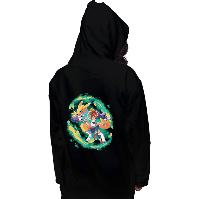Shirts Pullover Hoodies, Unisex / Small / Black Digi Fox