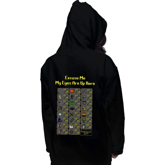 Shirts Pullover Hoodies, Unisex / Small / Black My Eyes Are Up Here RS