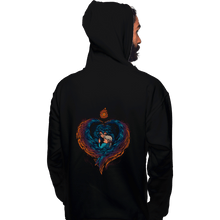 Load image into Gallery viewer, Shirts Pullover Hoodies, Unisex / Small / Black Heart On Fire
