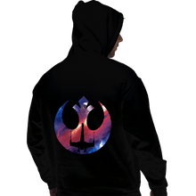 Load image into Gallery viewer, Shirts Pullover Hoodies, Unisex / Small / Black Rebel Galaxy
