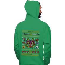 Load image into Gallery viewer, Shirts Pullover Hoodies, Unisex / Small / Irish Green Happy Mask Xmas
