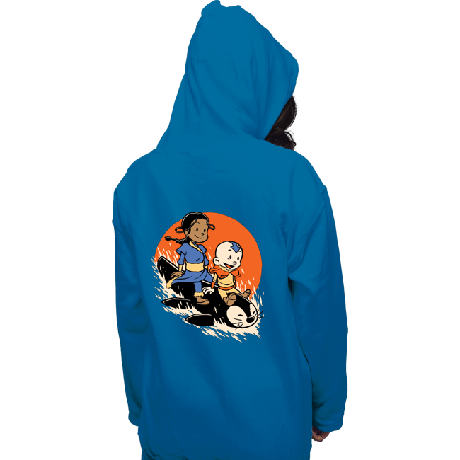 Secret_Shirts Pullover Hoodies, Unisex / Small / Sapphire Penguin Sledding!