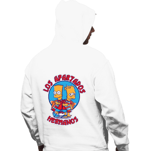 Daily_Deal_Shirts Pullover Hoodies, Unisex / Small / White Los Apartados Hermanos