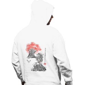 Shirts Pullover Hoodies, Unisex / Small / White The Great Deku Sumi-e