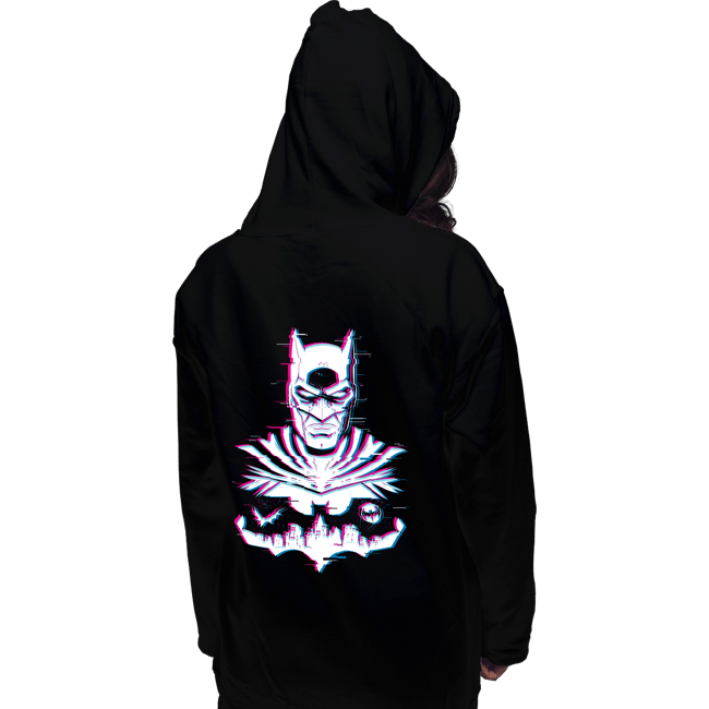 Secret_Shirts Pullover Hoodies, Unisex / Small / Black Glitched Batman