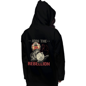 Daily_Deal_Shirts Pullover Hoodies, Unisex / Small / Black Rebel Cat