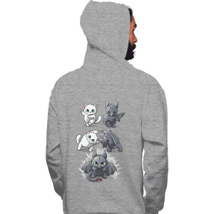 Shirts Pullover Hoodies, Unisex / Small / Sports Grey Night Fury Fusion