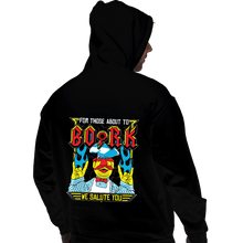 Load image into Gallery viewer, Daily_Deal_Shirts Pullover Hoodies, Unisex / Small / Black For Those About To Bork
