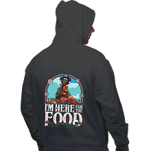 Load image into Gallery viewer, Daily_Deal_Shirts Pullover Hoodies, Unisex / Small / Charcoal I&#39;m Here For The Food
