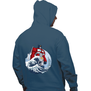 Secret_Shirts Pullover Hoodies, Unisex / Small / Indigo Blue Optimus Wave