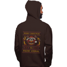 Load image into Gallery viewer, Daily_Deal_Shirts Pullover Hoodies, Unisex / Small / Dark Chocolate Merry Christmas Filthy Animal
