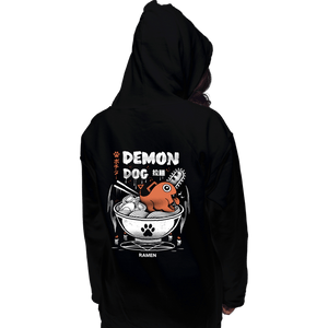 Daily_Deal_Shirts Pullover Hoodies, Unisex / Small / Black Demon Dog Ramen