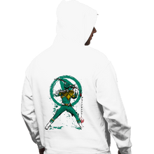 Load image into Gallery viewer, Daily_Deal_Shirts Pullover Hoodies, Unisex / Small / White Green Ranger Sumi-e
