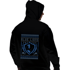 Shirts Pullover Hoodies, Unisex / Small / Black Blue Lions