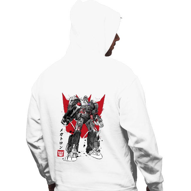 Daily_Deal_Shirts Pullover Hoodies, Unisex / Small / White Destruction Sumi-e