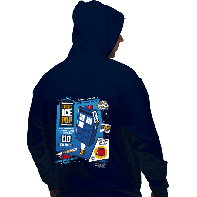 Shirts Pullover Hoodies, Unisex / Small / Navy Tardis Ice Pop