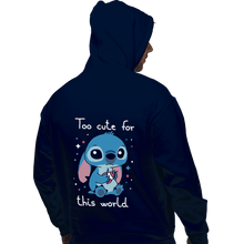 Load image into Gallery viewer, Shirts Pullover Hoodies, Unisex / Small / Navy Too Cute For This World
