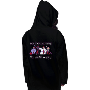 Daily_Deal_Shirts Pullover Hoodies, Unisex / Small / Black Merry Evilmas