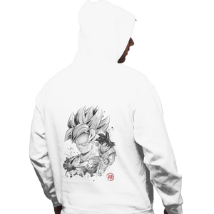Shirts Zippered Hoodies, Unisex / Small / White Super Saiyan Warrior