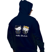 Load image into Gallery viewer, Shirts Pullover Hoodies, Unisex / Small / Navy Hello Sherlock
