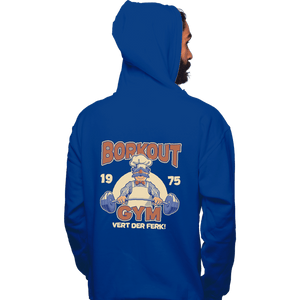 Daily_Deal_Shirts Pullover Hoodies, Unisex / Small / Royal Blue Borkout Gym
