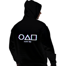 Load image into Gallery viewer, Shirts Pullover Hoodies, Unisex / Small / Black Glitch Squid
