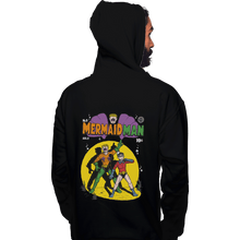 Load image into Gallery viewer, Shirts Pullover Hoodies, Unisex / Small / Black Mermaid Man
