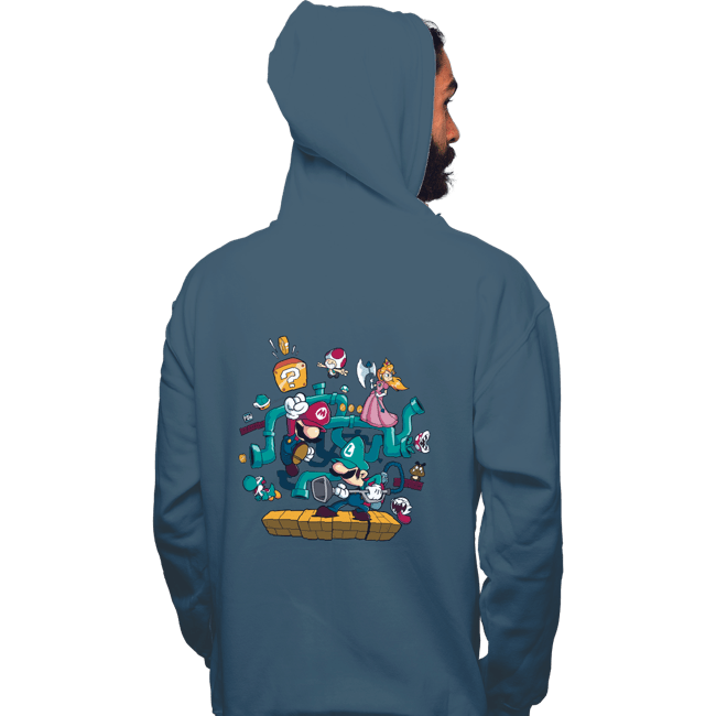Daily_Deal_Shirts Pullover Hoodies, Unisex / Small / Indigo Blue The Plumber Brothers