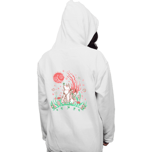 Secret_Shirts Pullover Hoodies, Unisex / Small / White Wolf Blossoming Breeze